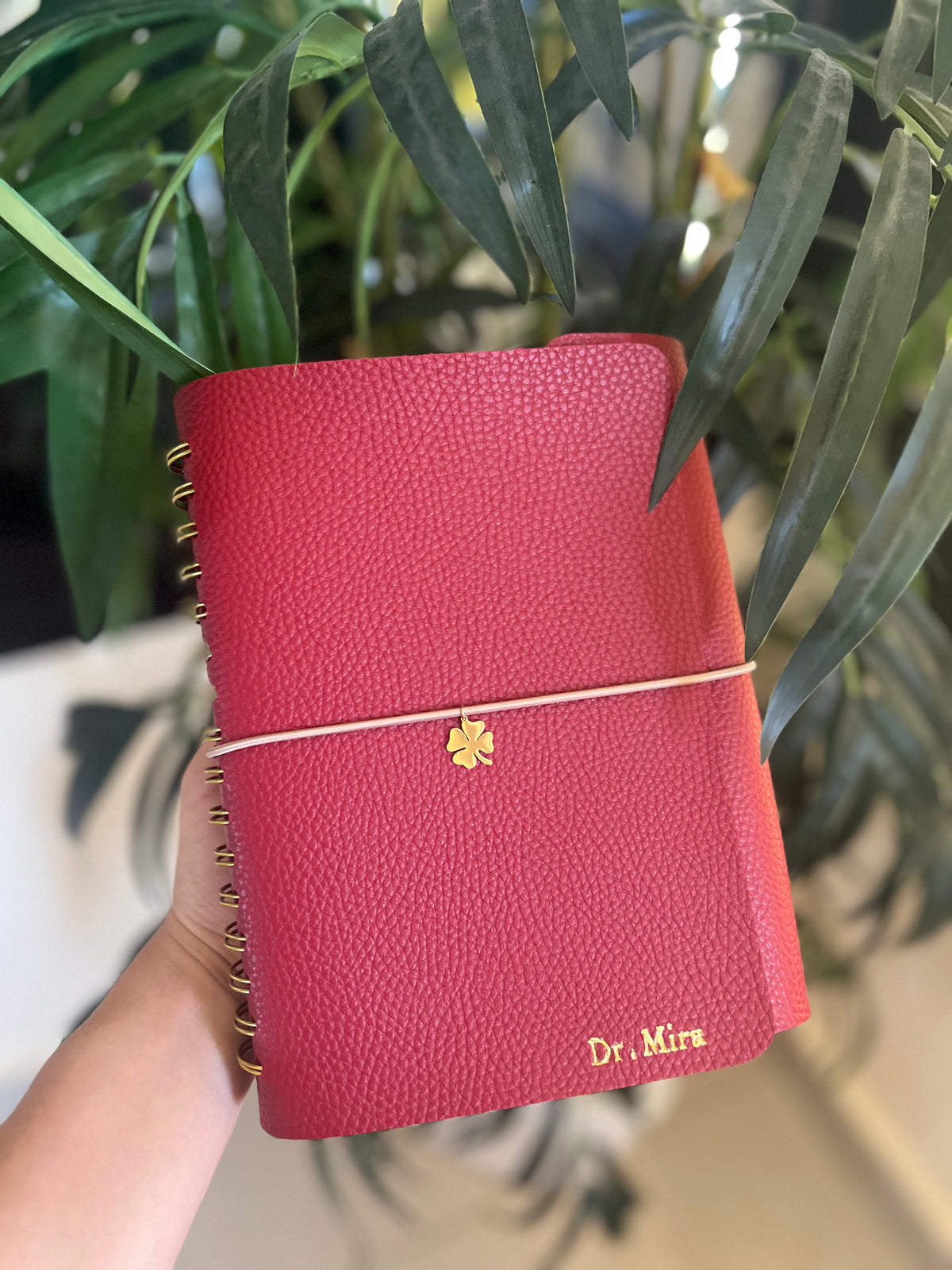 Deep Bordeaux Leather Daily Planner | Agenda