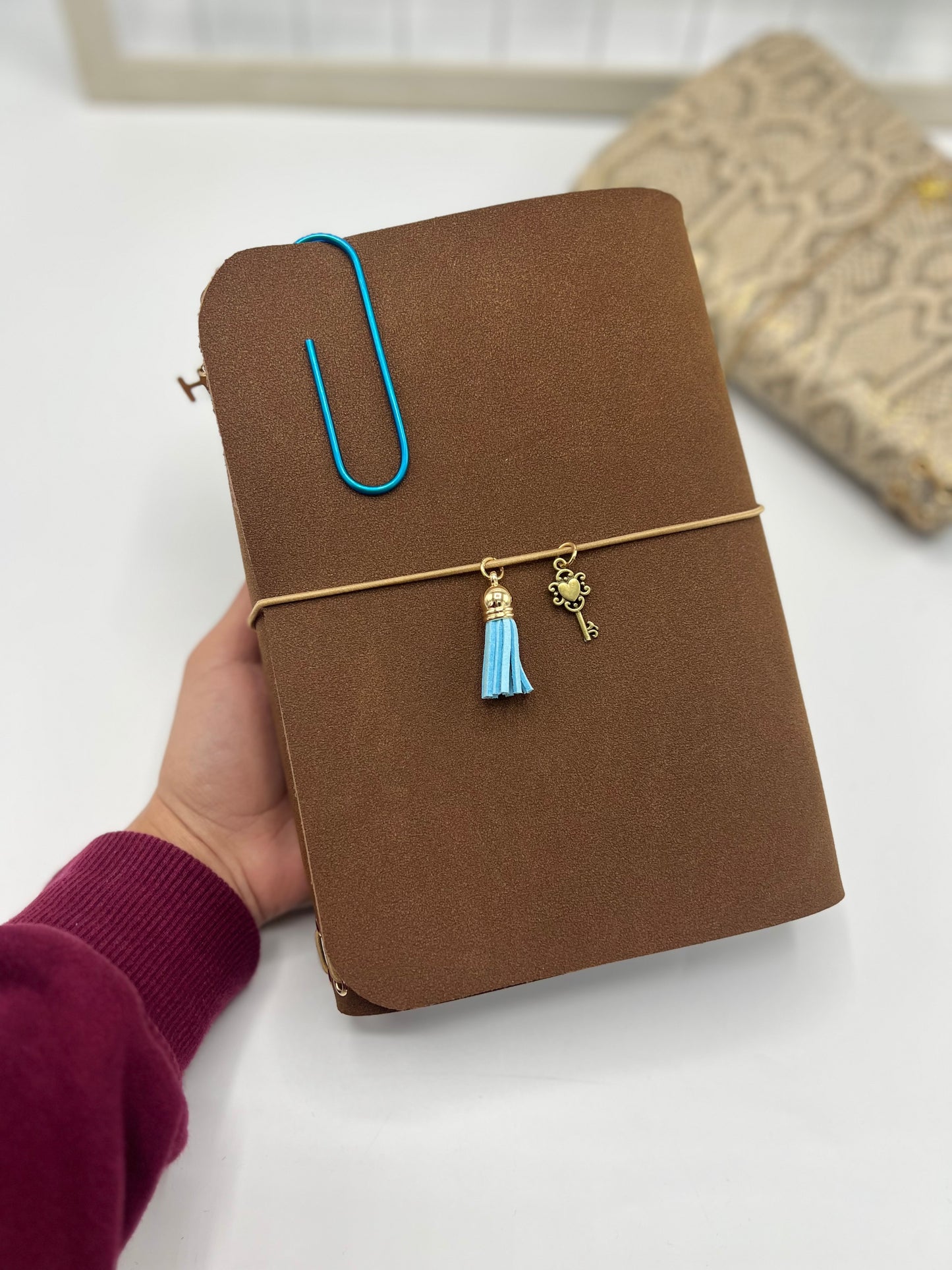 Earthy Cocoa | A5 Trifold Leather Refillable Journal