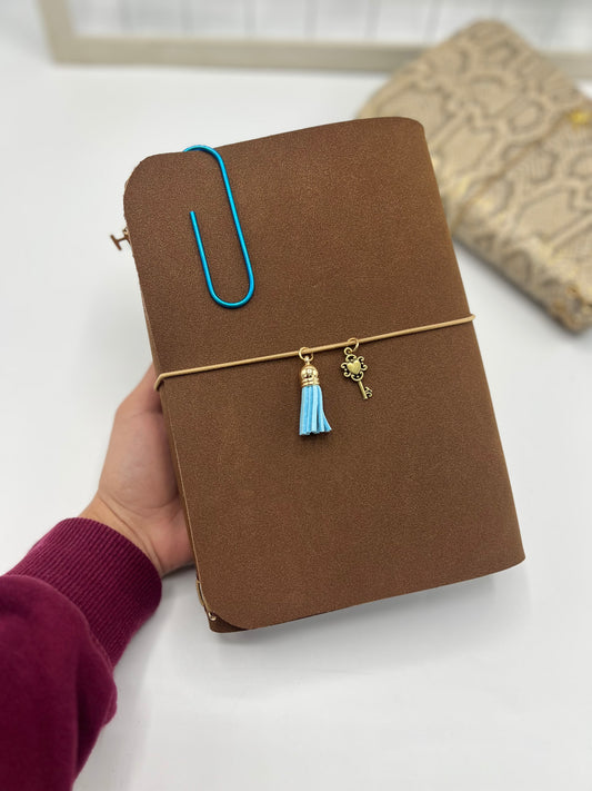 Earthy Cocoa | A5 Trifold Leather Refillable Journal