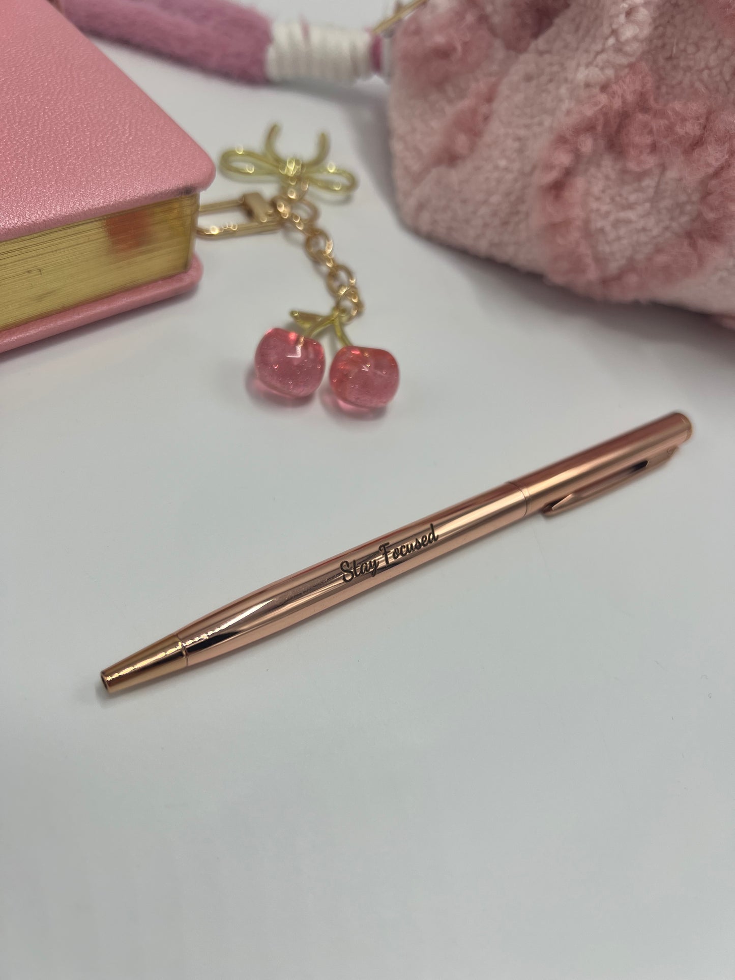 Stay Focused Rosegold Pen-Black Ink