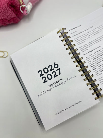 Navy - Leather University Planner
