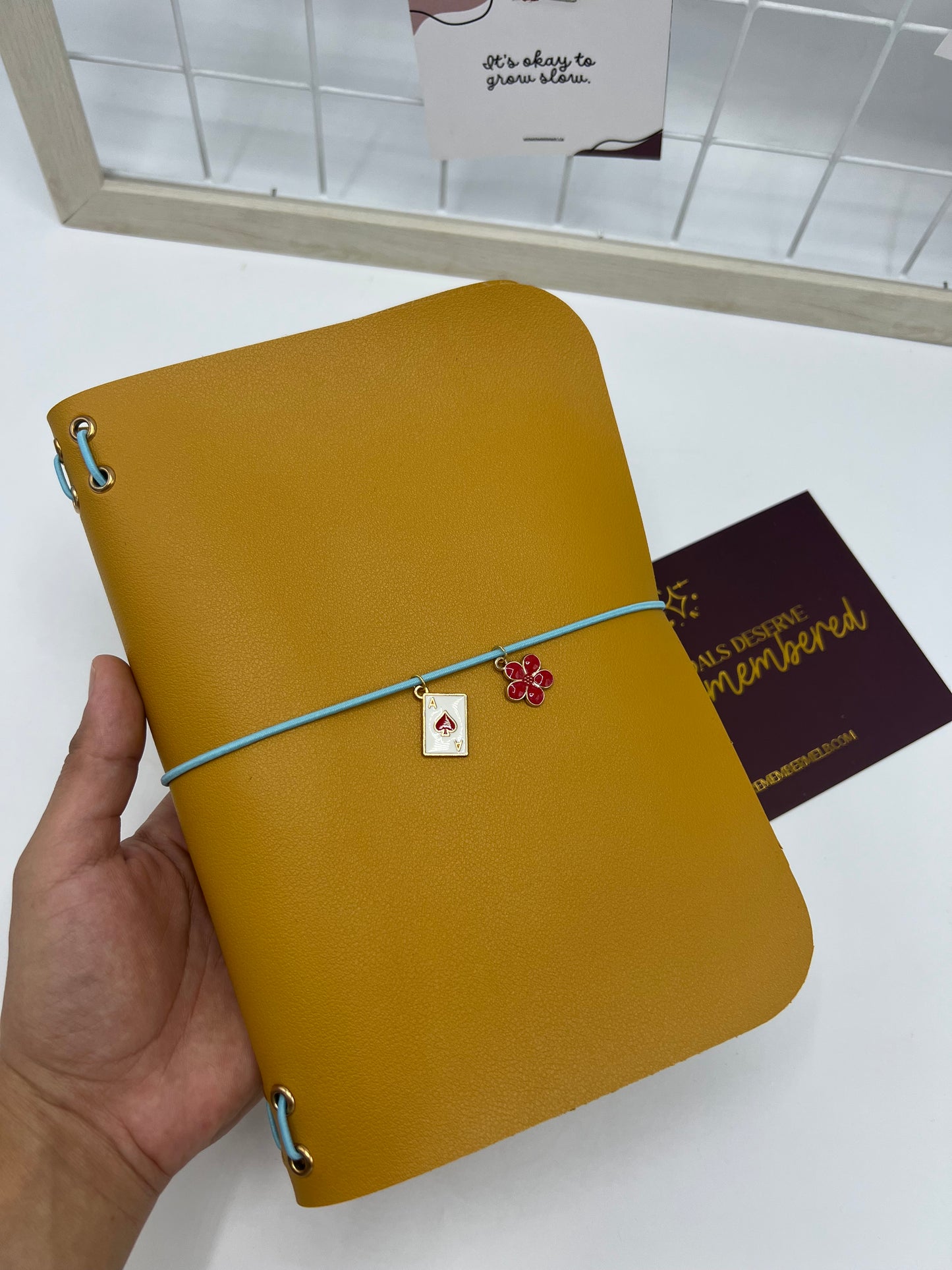 Golden Mustard | A5 Trifold Leather Refillable Journal