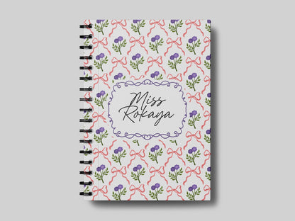 Lavender Bows + Name - Teacher Planner