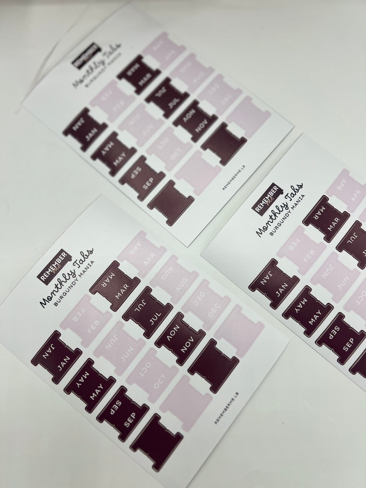 Personalized A5 Monthly Tab Stickers