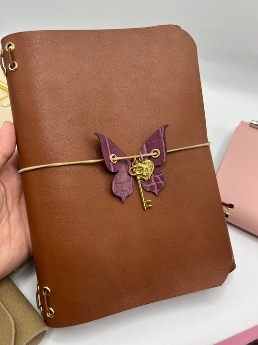 Caramel Latte | A5 Trifold Leather Refillable Journal