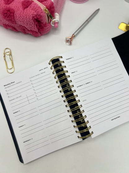 Navy - Leather University Planner