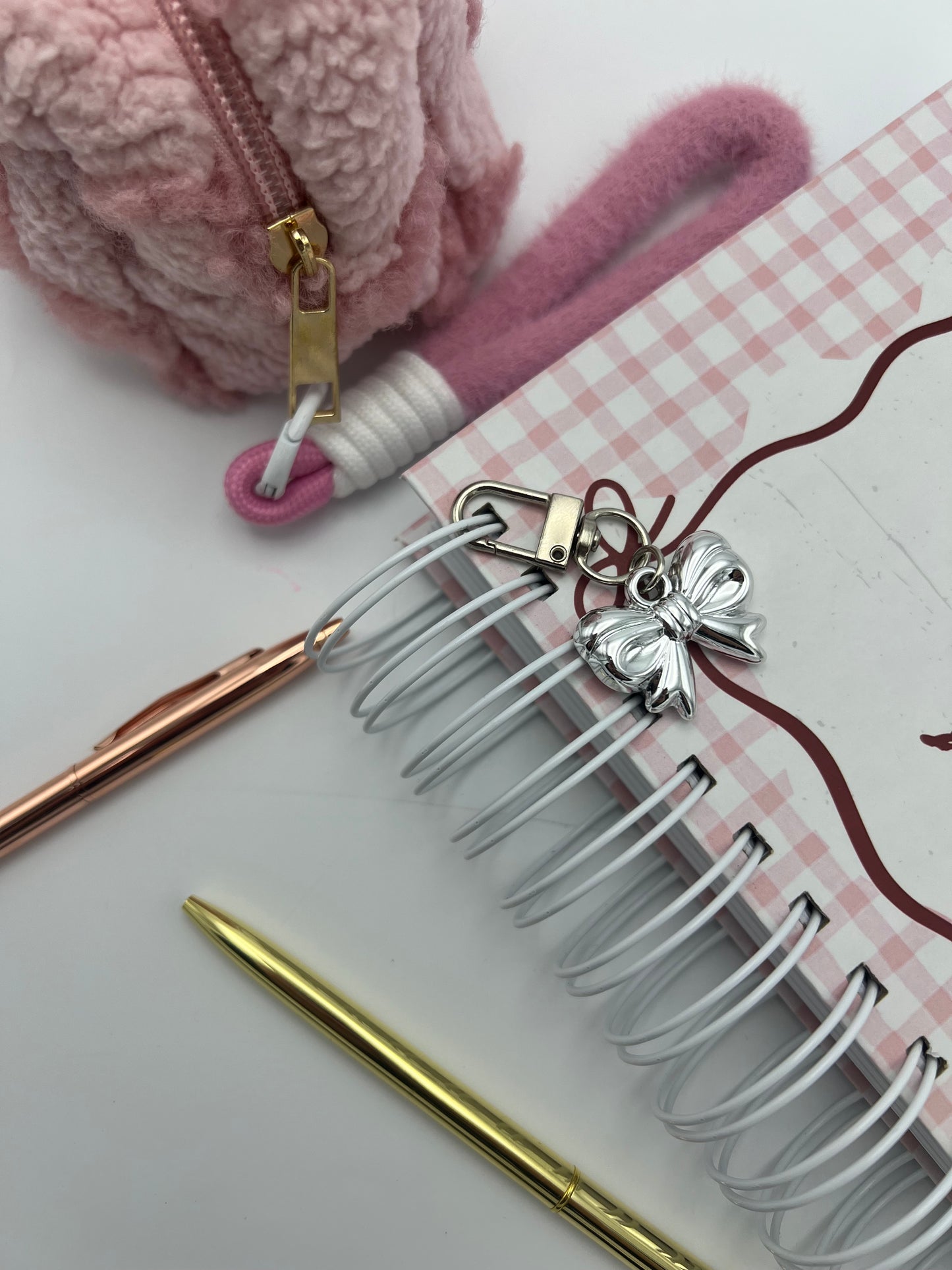 Chunky Silver Bow Charm