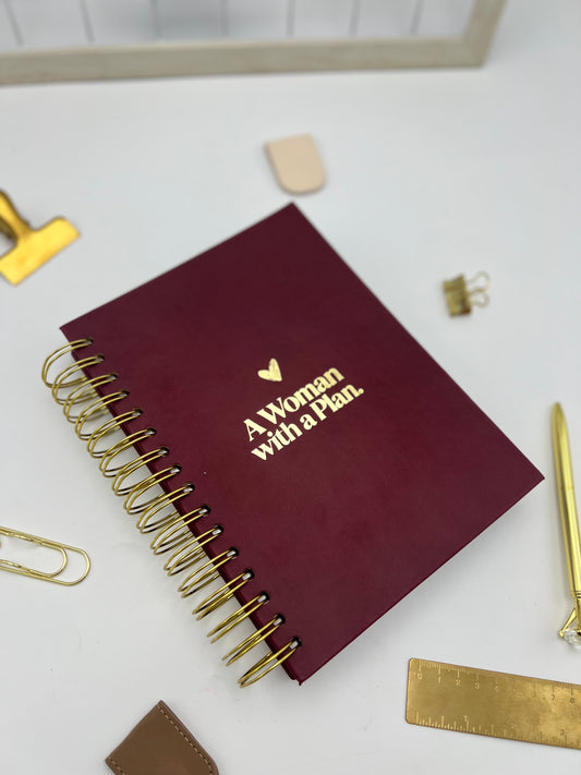 Any Quote + Name Leather Weekly Planner | Agenda