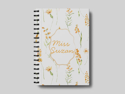 Soft Floral Pattern + Name 5.0 - Teacher Planner