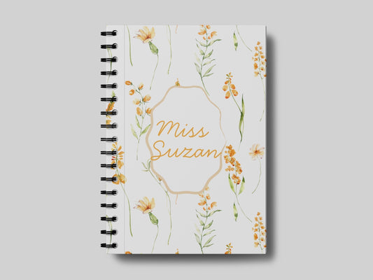 Soft Floral Pattern + Name 5.0 - Teacher Planner