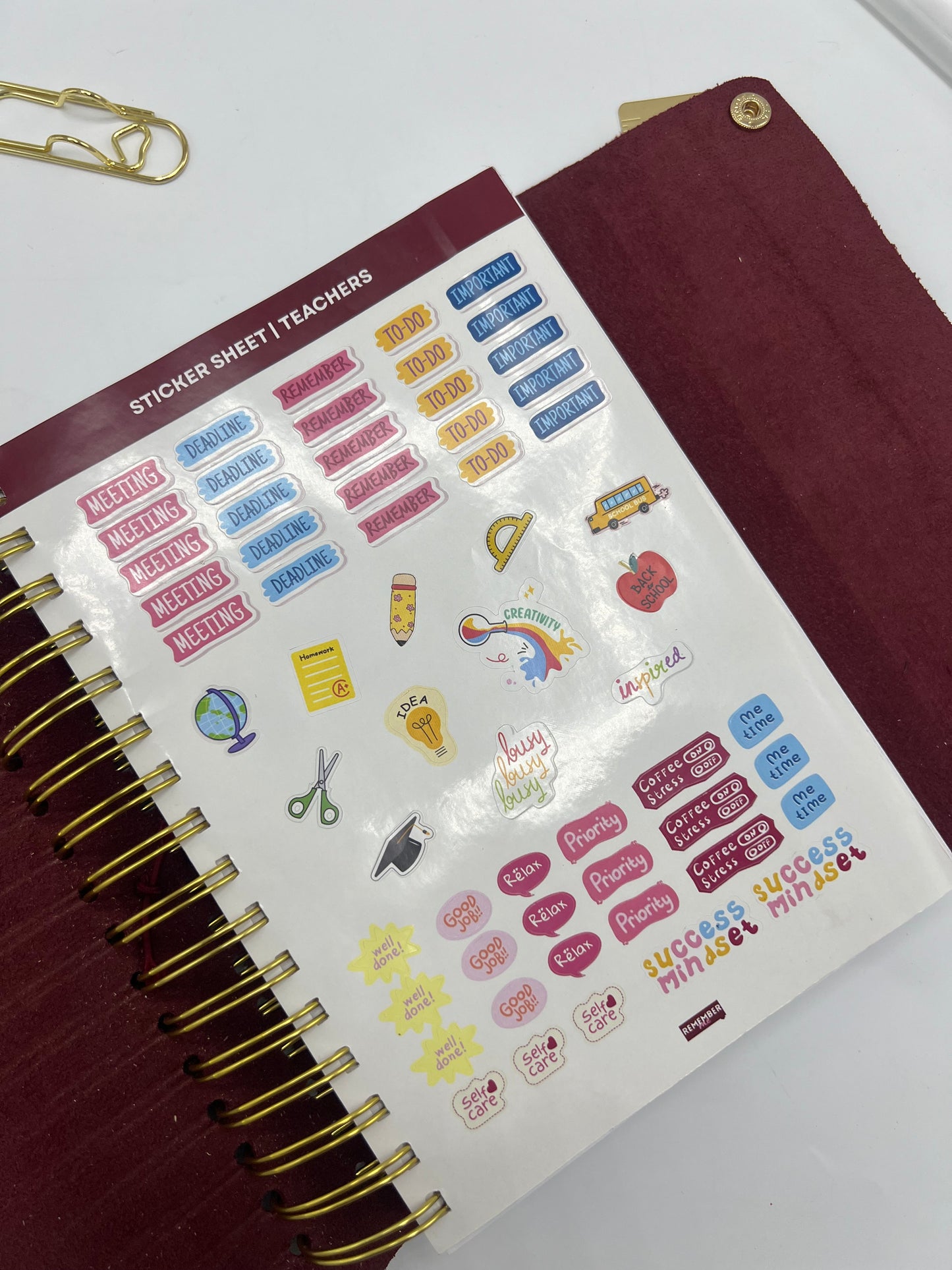 Brown Leather Teacher Planner (Arabic)