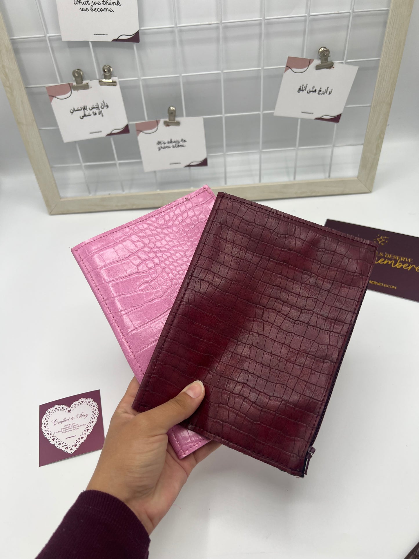 A5 Vegan Croc Leather Insert File ( For Leather Refillable Journals)