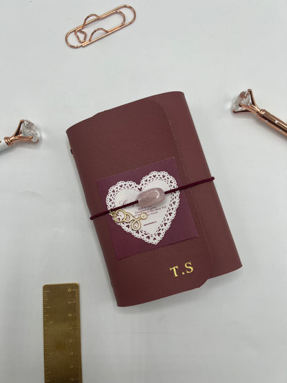 Dusty Rosewood | A6 Trifold Leather Refillable Journal