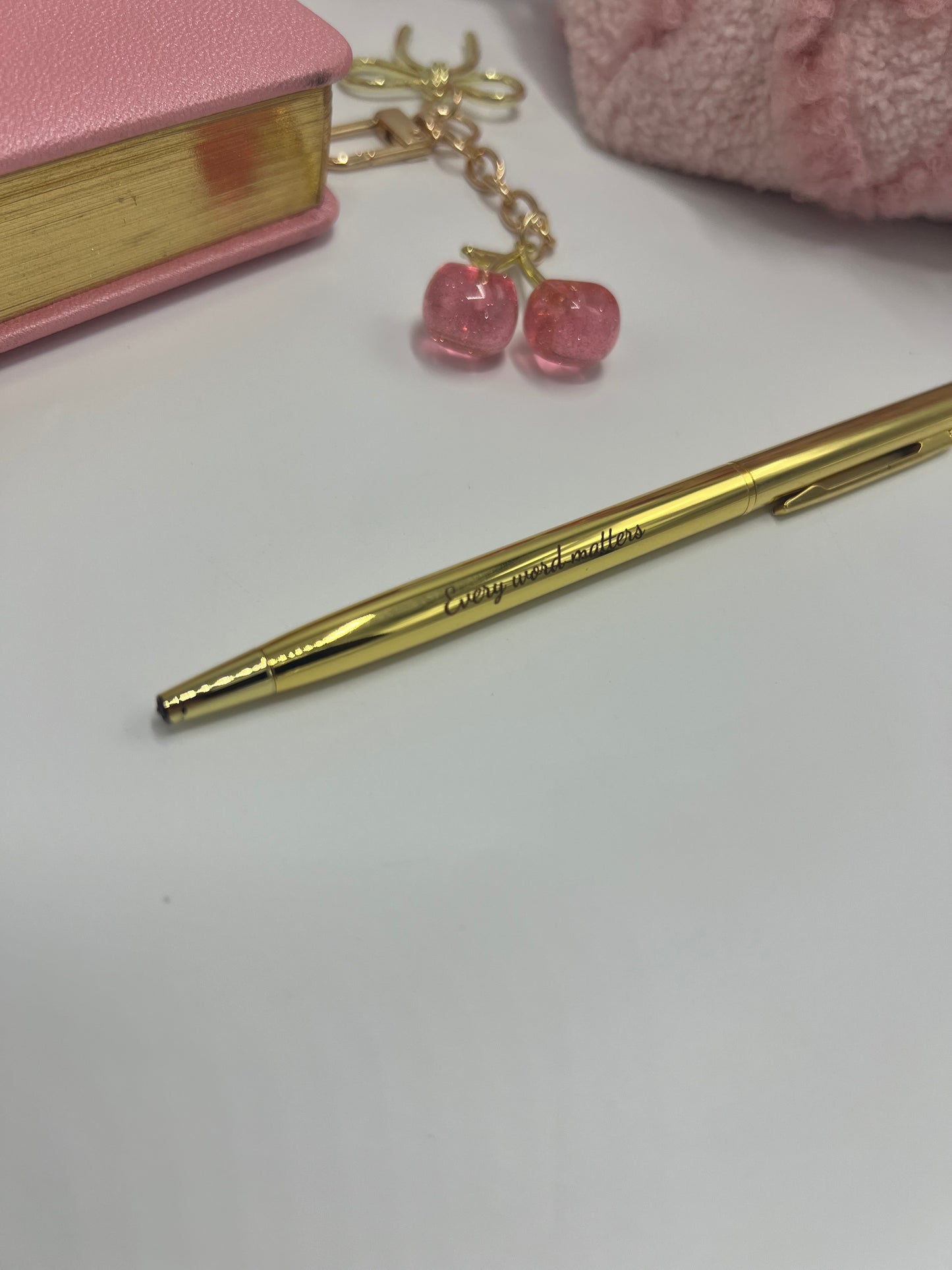 Every Word Matters Gold Pen-Black Ink