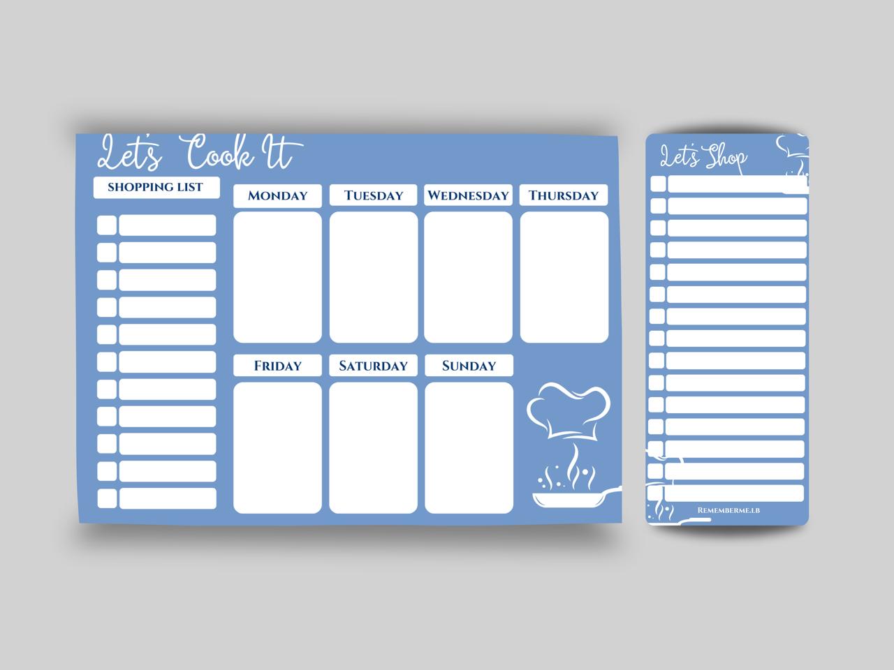 Simple Meal Organizer & Shopping List