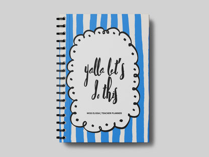 Yalla Let's Do This Blue -Teacher Planner