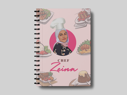 Pink Caricature Recipe Book