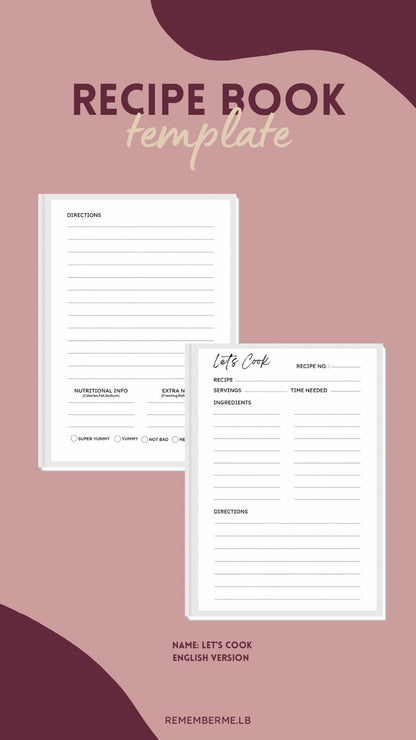 Simple Name Recipe Book