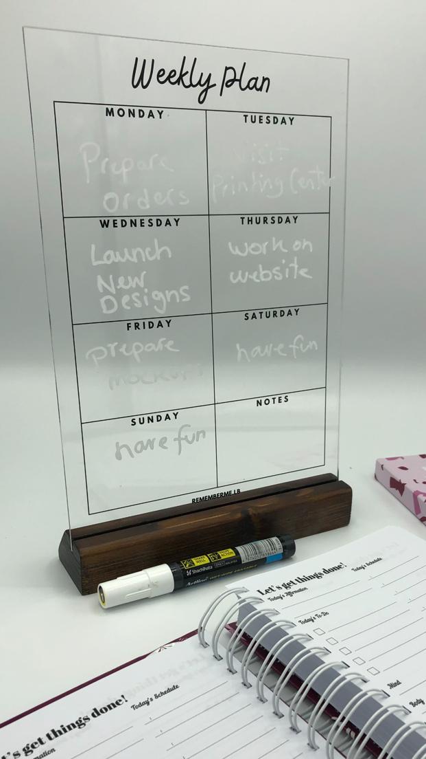 Timetable Schedule Plexi Board