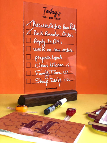 To Do List Plexi Board