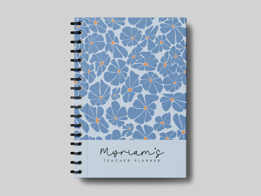 Blue Flowery Teacher Planner