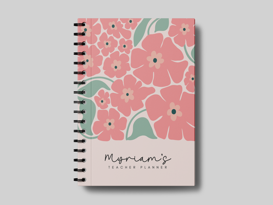 Pink Flowery Teacher Planner