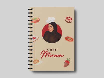 Beige Icons Caricature Recipe Book