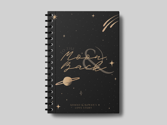 Moon & Back Scrapbook "Gold Planets"