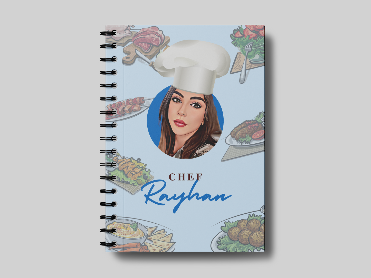 Blue Caricature Recipe Book