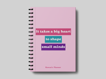 Colored blocks BIG HEART Teacher Planner