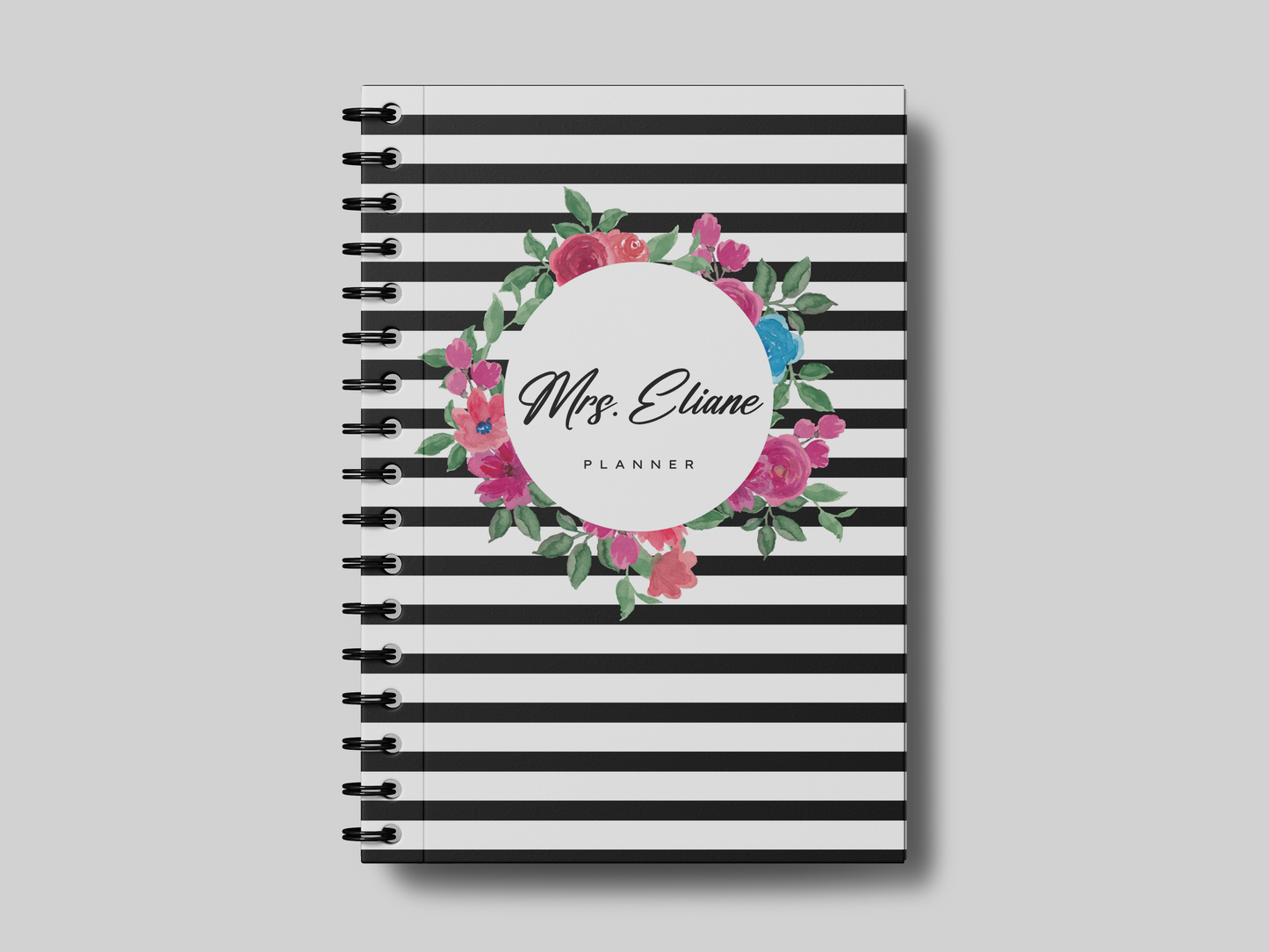 Flowery Stripes Teacher Planner