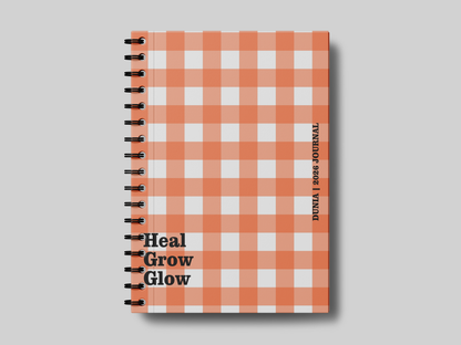Heal Grow Glow Plaid Pattern