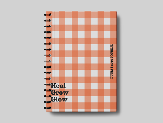 Heal Grow Glow Plaid Pattern