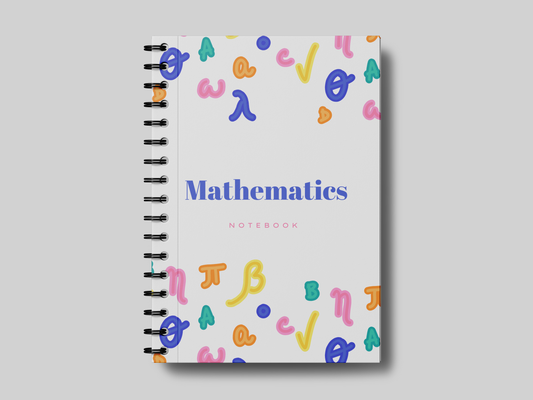 Colorful Math School Notebook