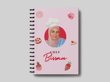 Pink Icons Caricature Recipe Book