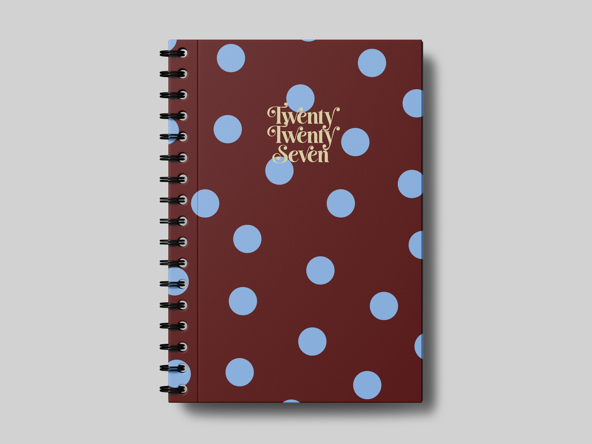 2027 Foil Bordeaux Polka - Planner | Agenda