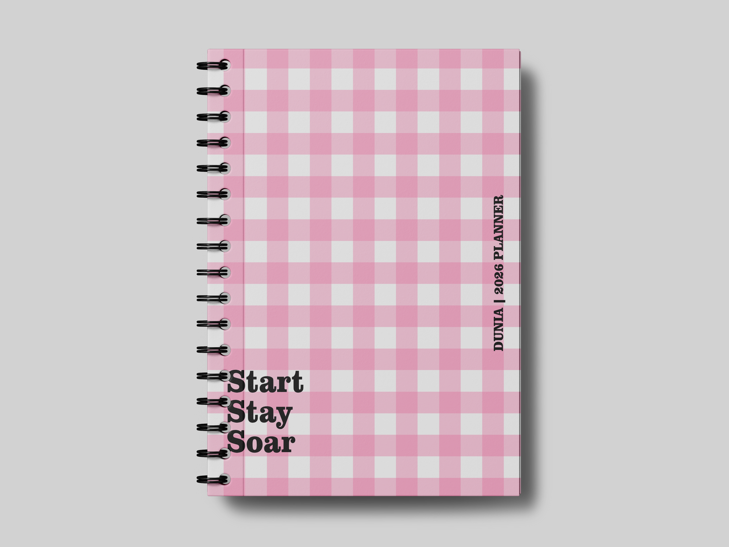 Start Stay Soar Plaid Pattern