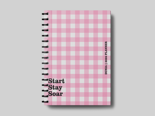 Start Stay Soar Plaid Pattern