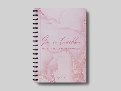 Pink Marble Teacher Planner