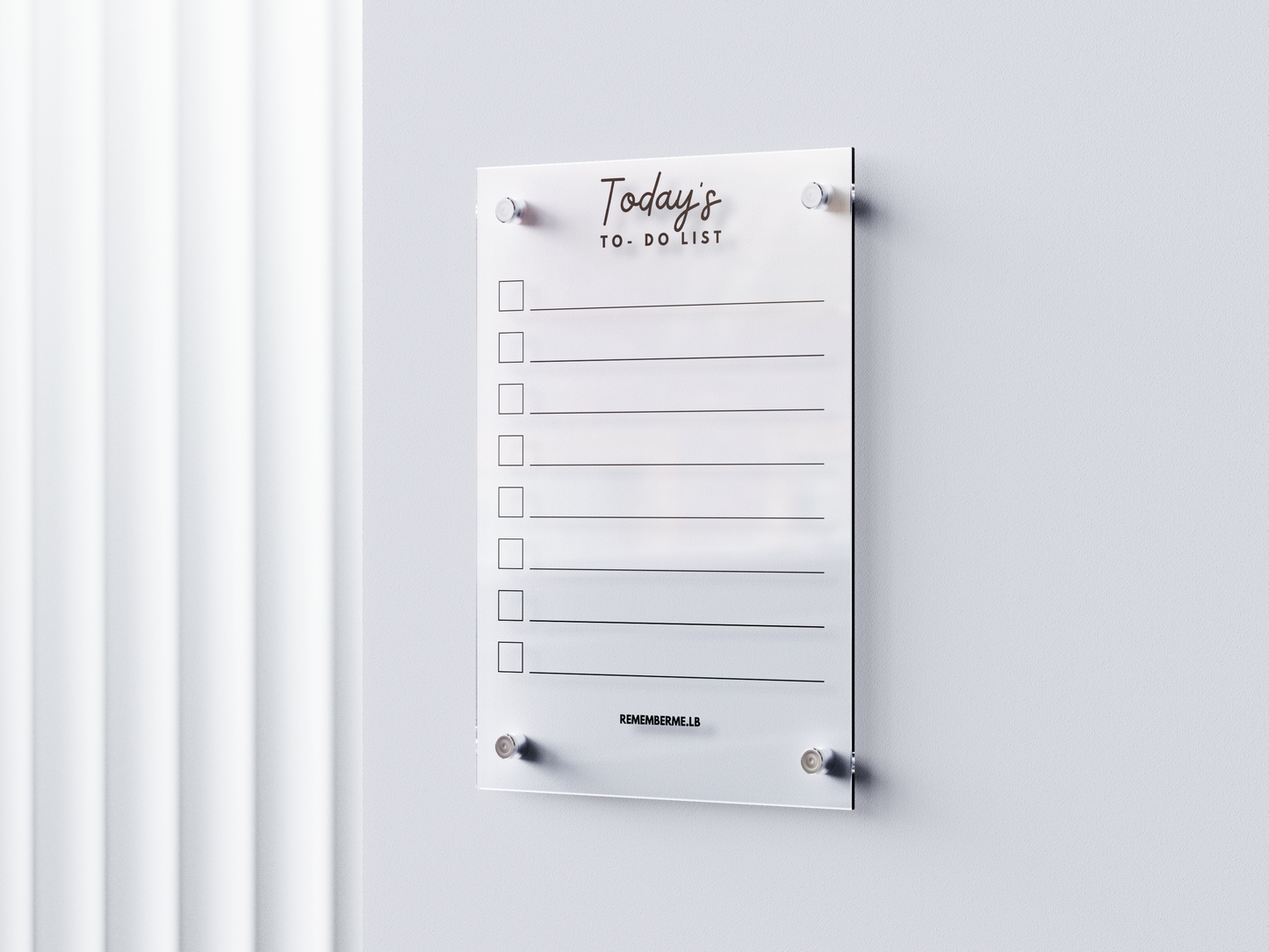 To Do List Plexi Board